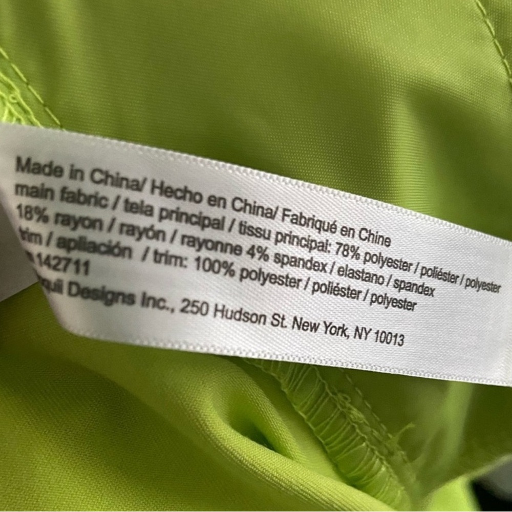 Eloquii lime green wide pants tie waist 16 - Picture 3 of 13